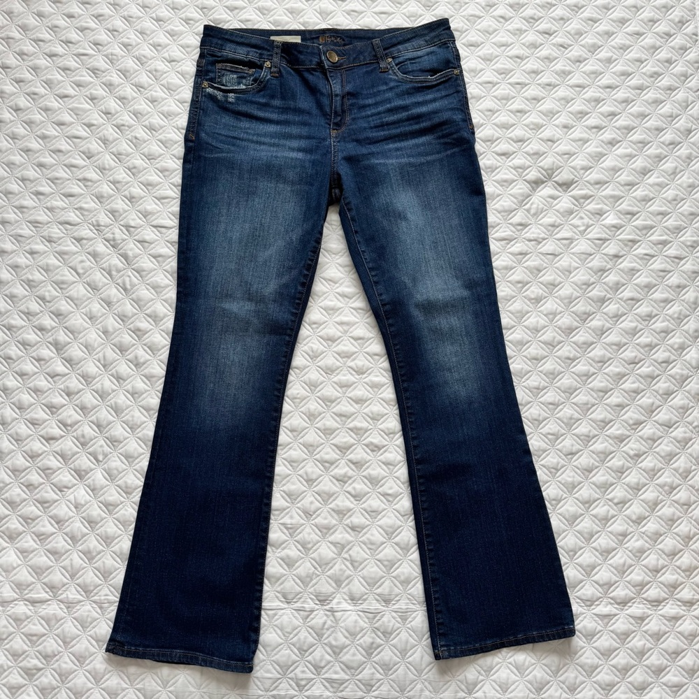 Kut from the Kloth Dark Faded Wash Baby Boot Cut Jeans Size 10P